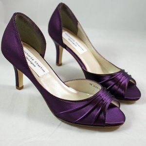 MOB Purple Wedding Shoes low heel SALE size 5 -- 2.5 inch heel - Aubergine color